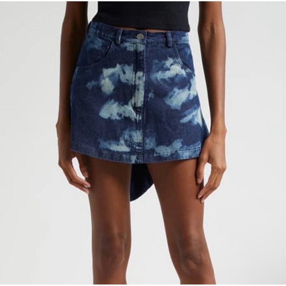 NWT Oríré‎ The Bubi Denim RuffleMini Skirt Sz 6 $225